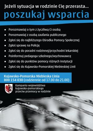 Plakat Kujawsko-Pomorskiej Niebieskiej Linii