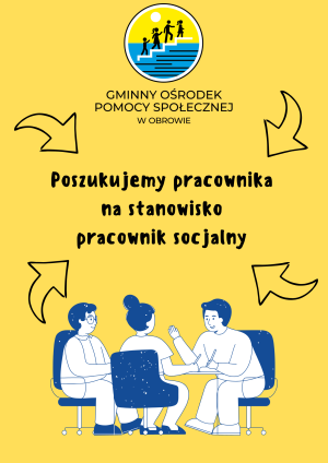 informacja, że GOPS poszukuje pracownika socjalnego