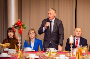 Wójt Gminy Obrowo przemawia