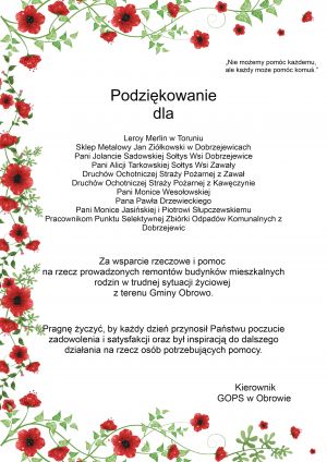 Podziękowania