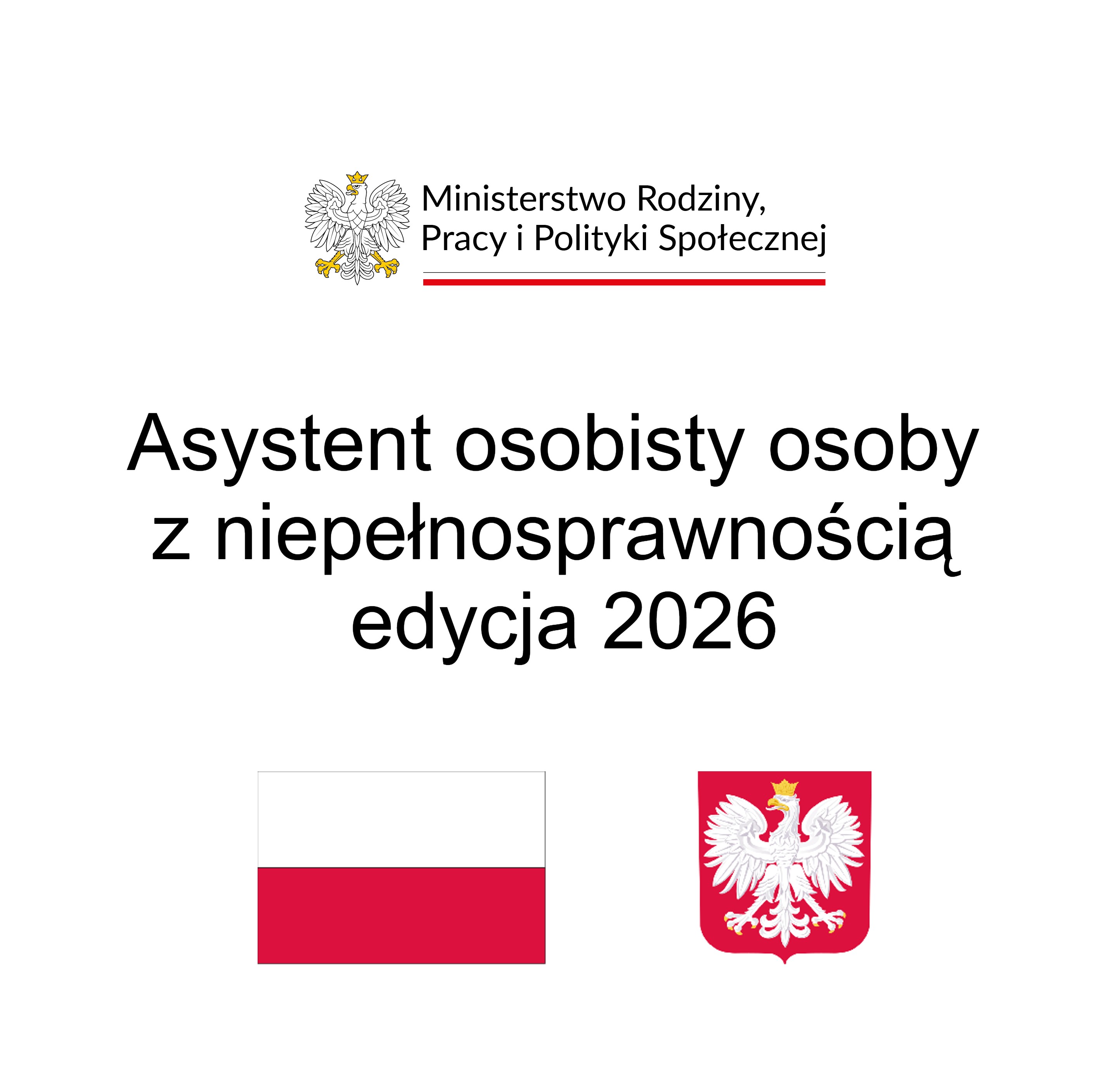 Napis Asystent osobisty osoby z niepełnosprawnością