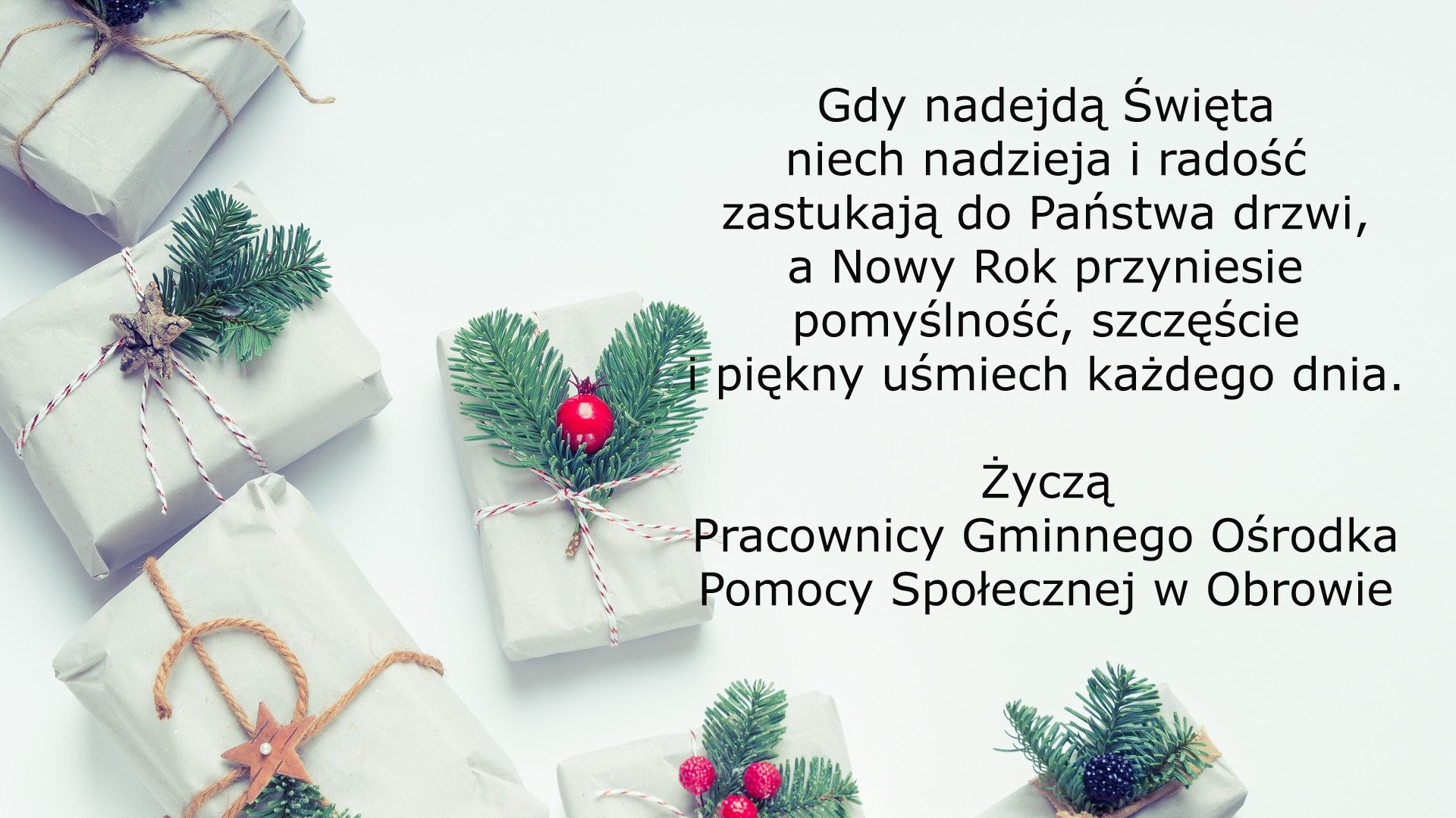 Życzenia z okazji Świąt Bożego Narodzenia